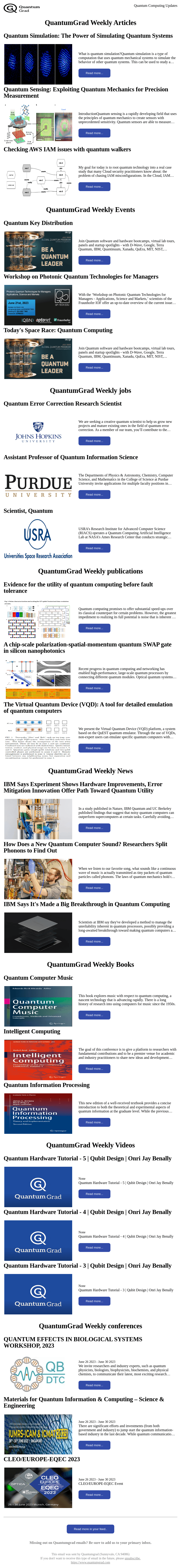 QuantumGrad Weekly Newsletter