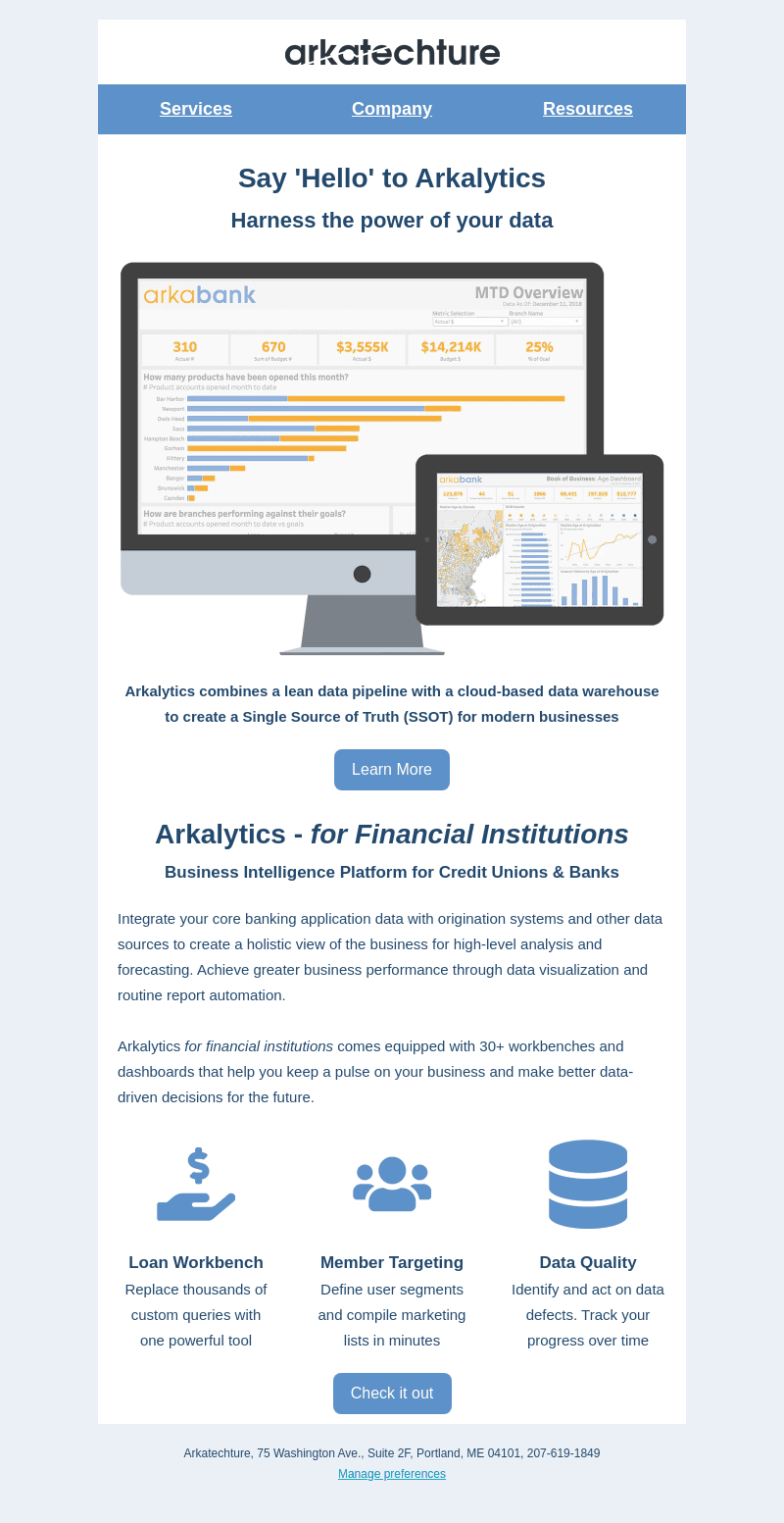 Arkatechture email from Mon, Jul 3, 2023