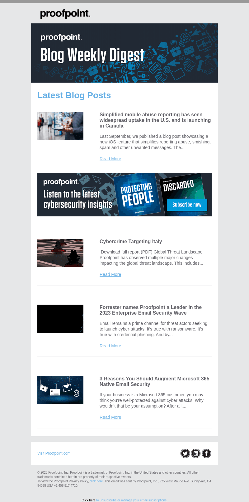 Proofpoint Blog Weekly Digest - Monday Jul 03, 2023