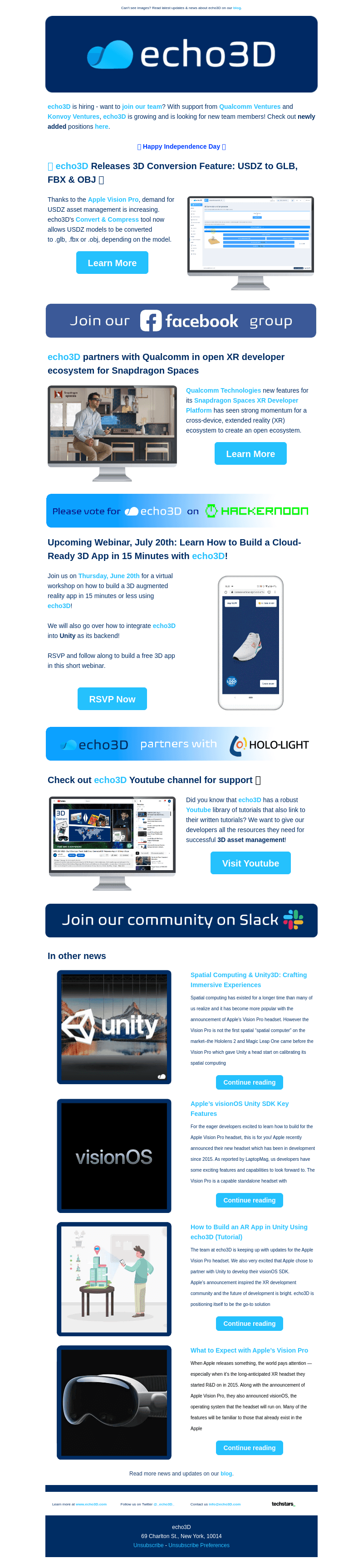 echo3D email from Thu, Jul 6, 2023