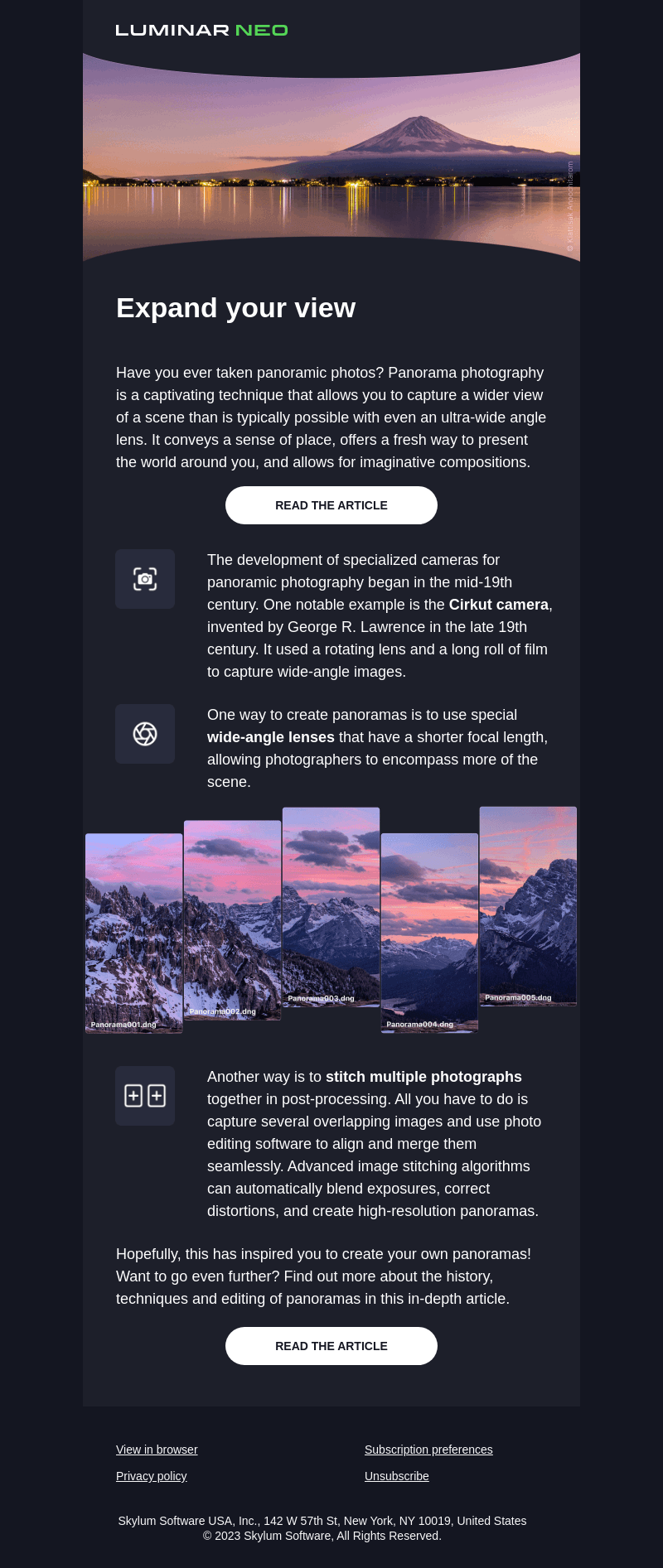 What do you know about panoramic photos?