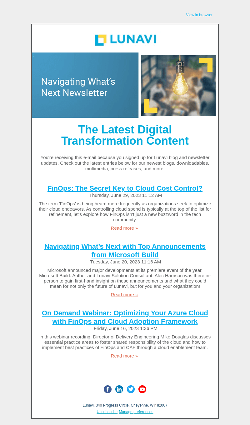 The Latest from Lunavi