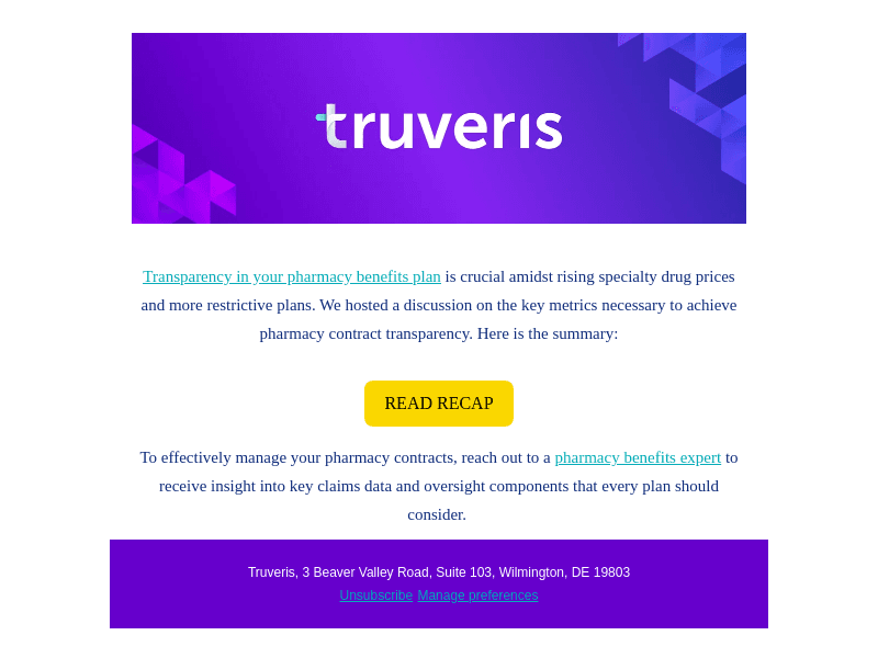 Pharmacy Webinar Recap