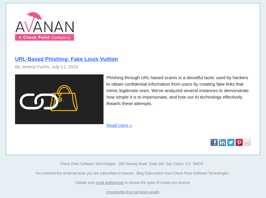 URL-Based Phishing: Fake Louis Vuitton