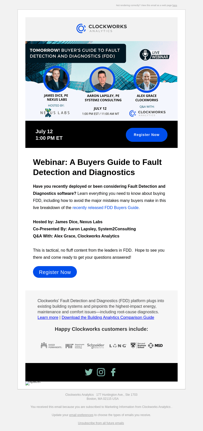 Tomorrow: Buyers Guide to FDD