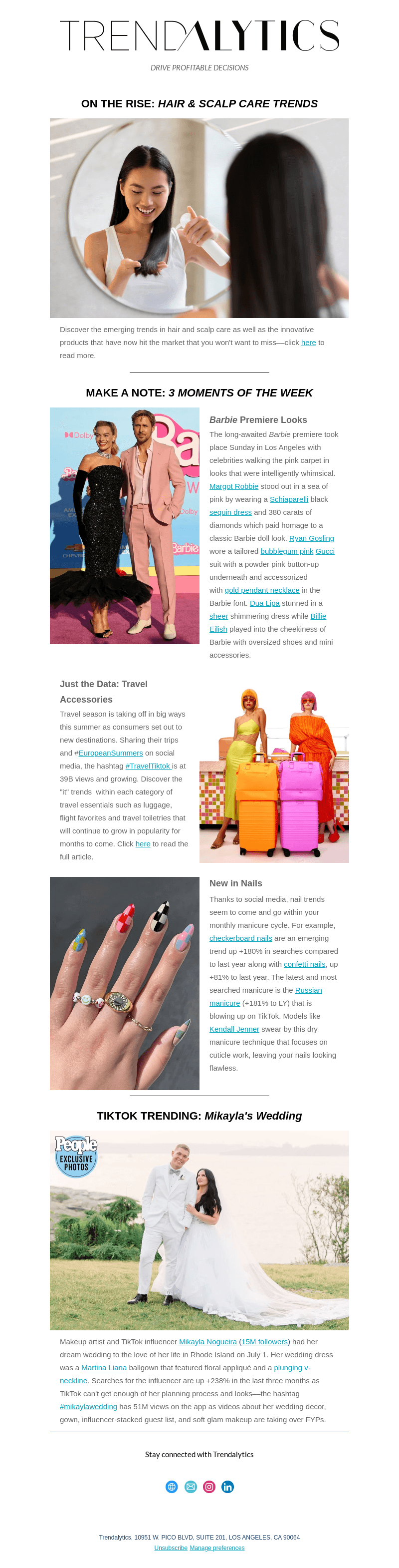 Trendalytics Innovation Labs email from Wed, Jul 12, 2023