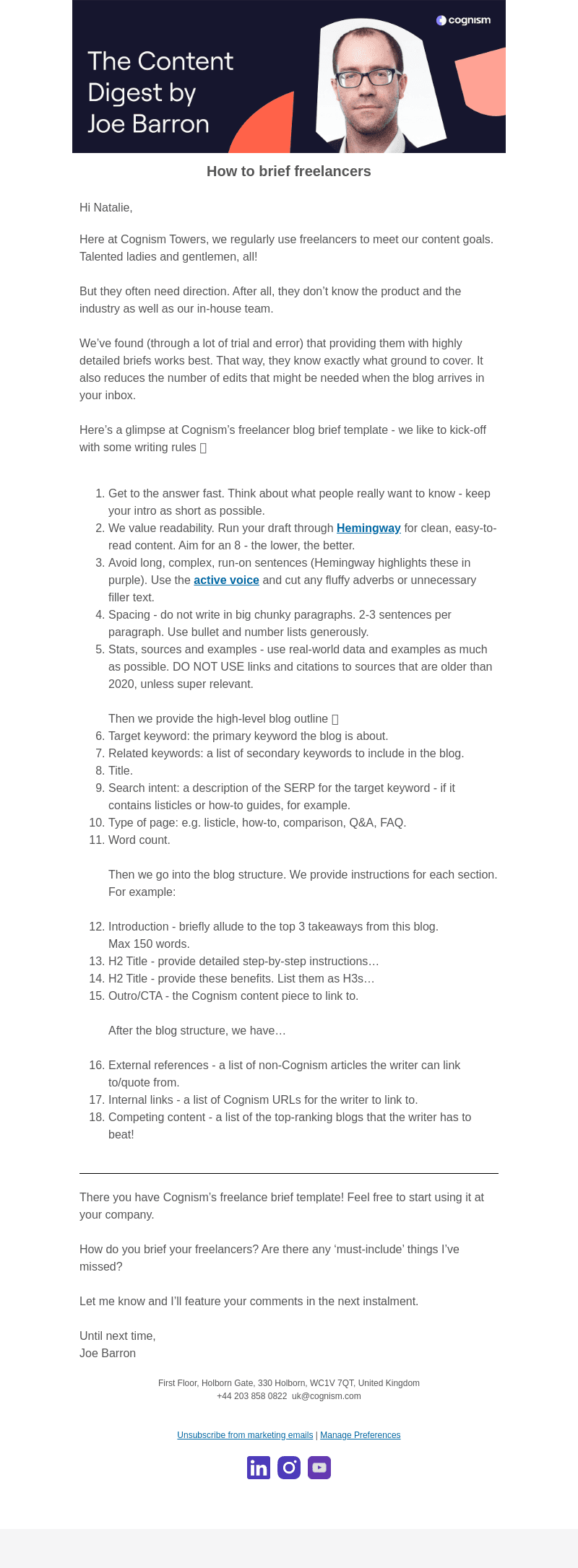 How to brief freelancers