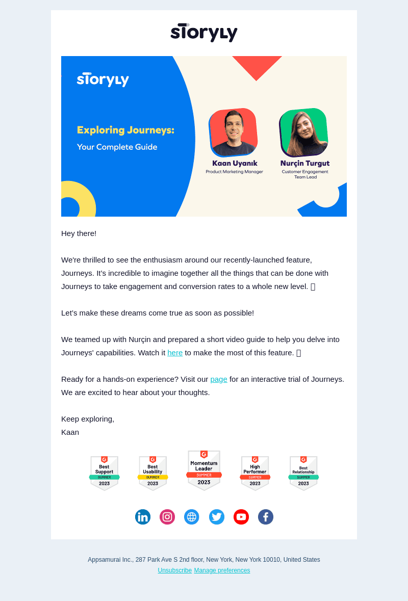 Storyly email from Thu, Jul 13, 2023