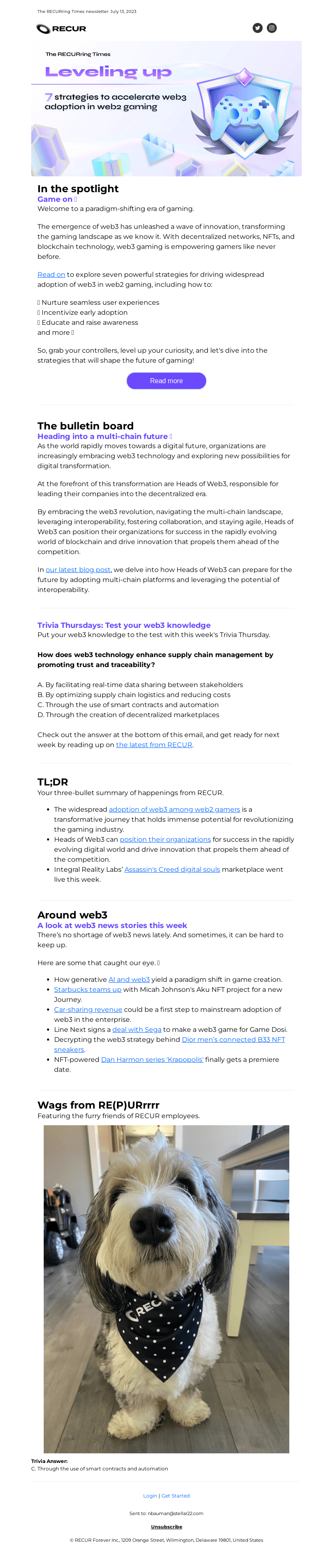 🎮 web3 gaming adoption, ⛓️ multi-chain, and more
