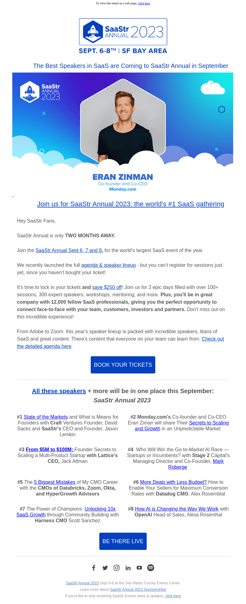 SaaStr email from Fri, Jul 14, 2023