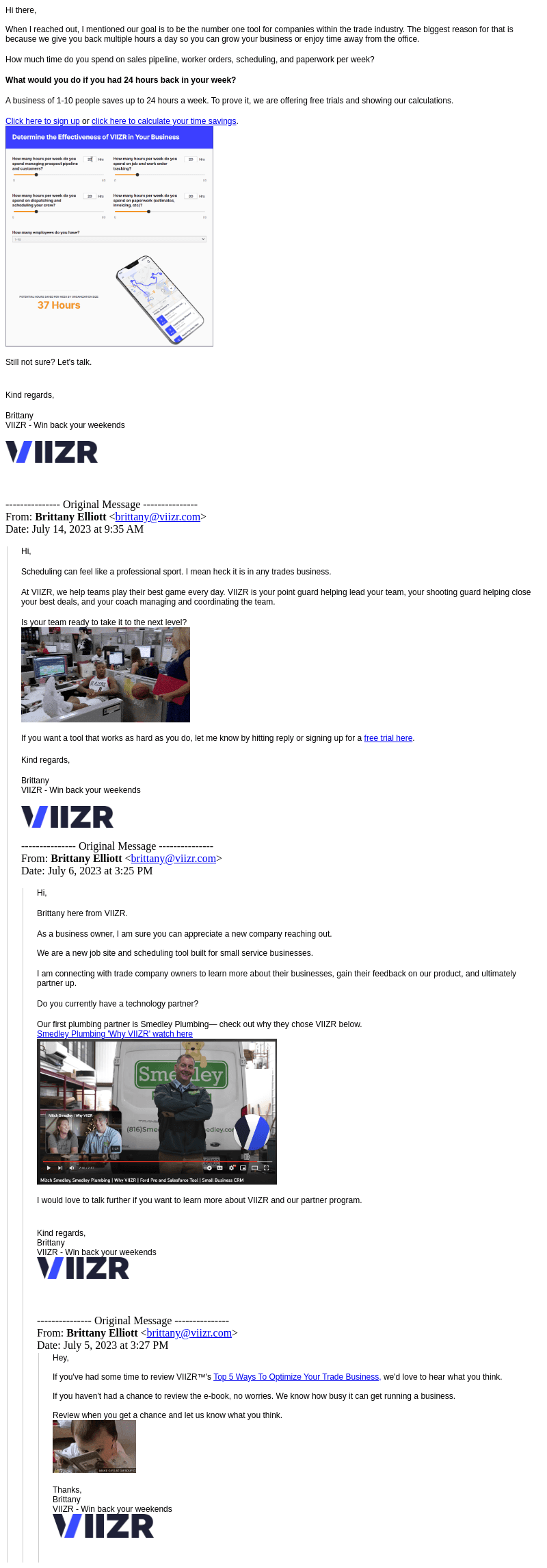 VIIZR email from Mon, Jul 17, 2023