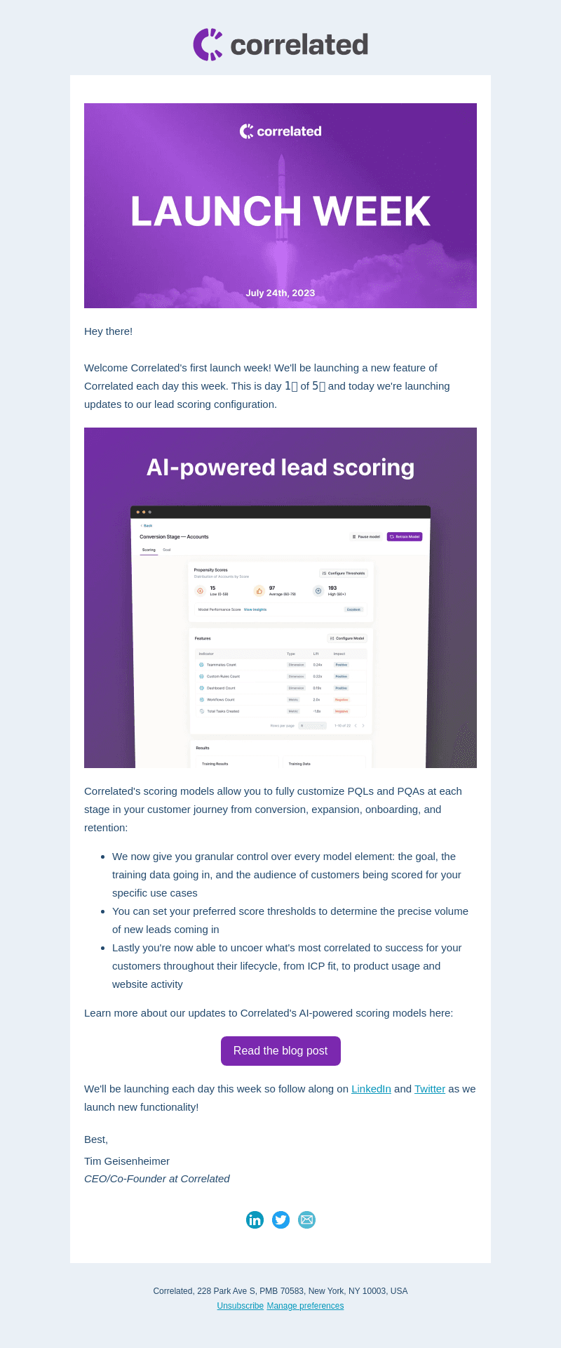 🚀 Correlated Launch Week July 2023!