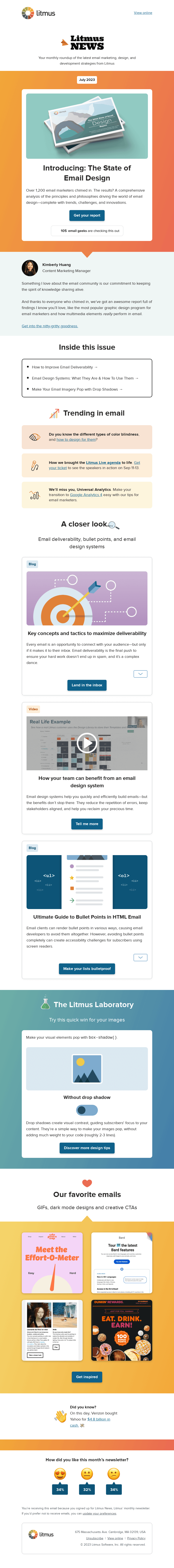 What's going on with email design?