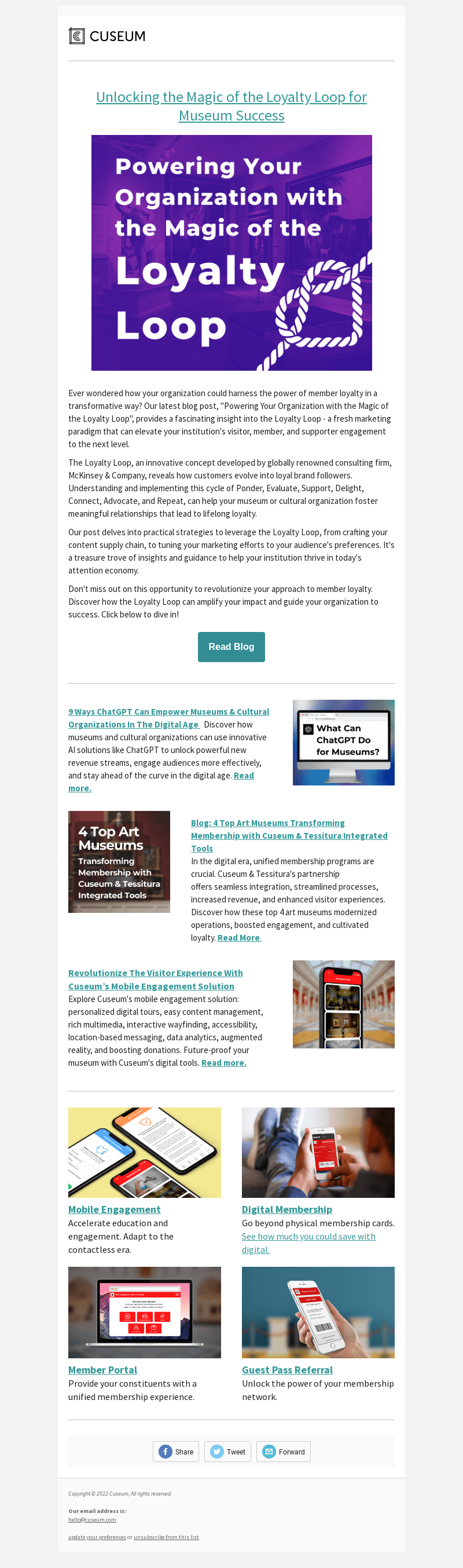 Cuseum email from Tue, Jul 25, 2023