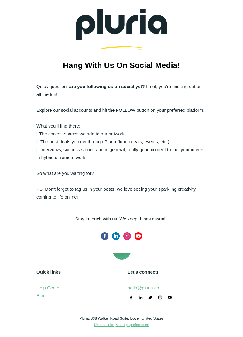 Pluria email from Tue, Jul 25, 2023