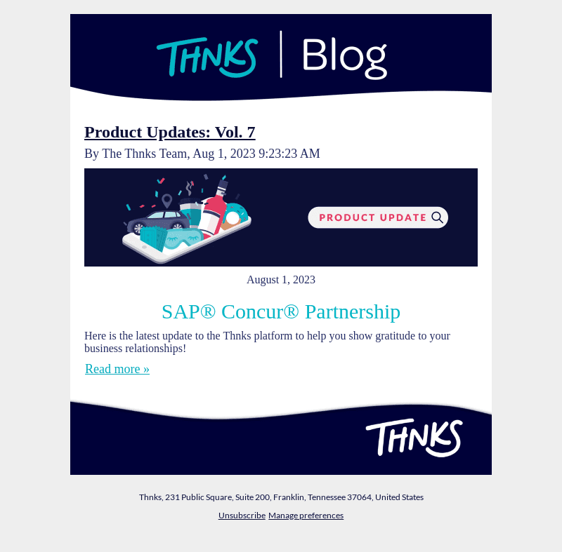 Thnks email from Tue, Aug 1, 2023