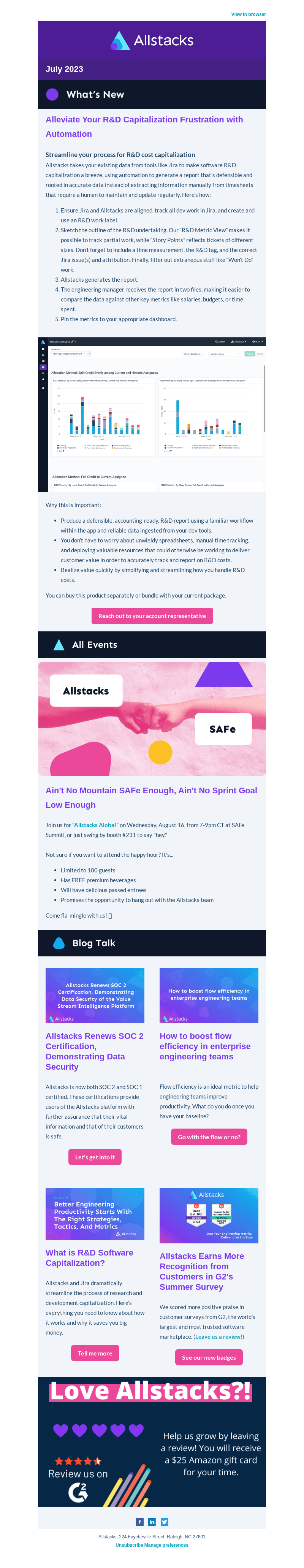 📣 Your July Newsletter from Allstacks