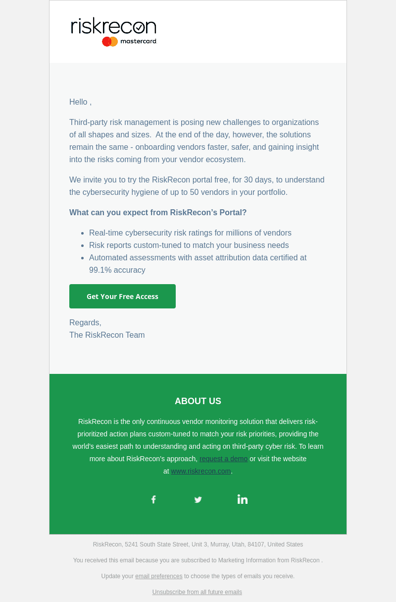 Try RiskRecon Free for 30-days!