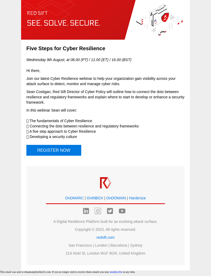 Don't miss: Five Steps for Cyber Resilience