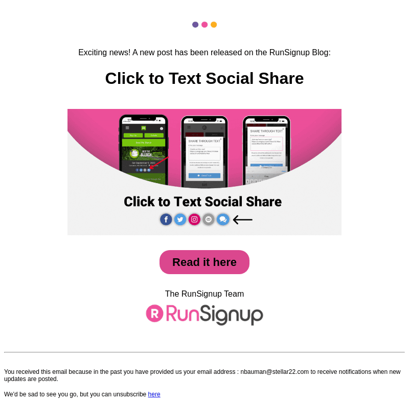 New Post! - Click to Text Social Share