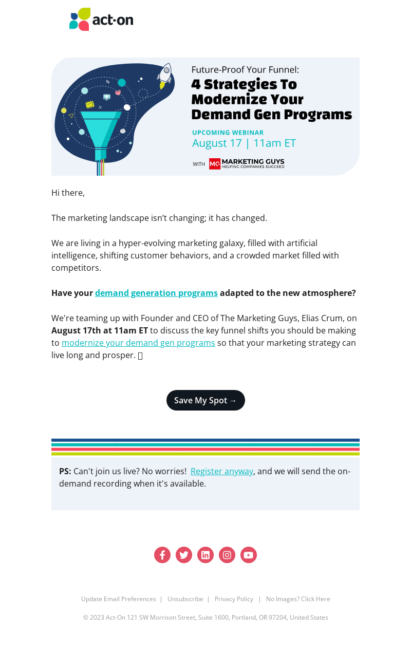 [WEBINAR] 4 Strategies To Modernize Your Demand Generation Programs