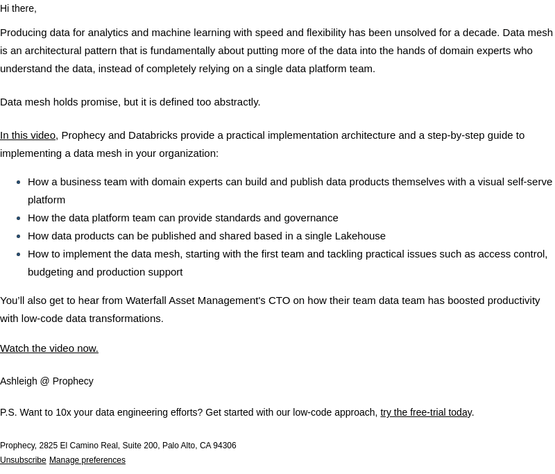 Prophecy.io email from Sun, Aug 13, 2023