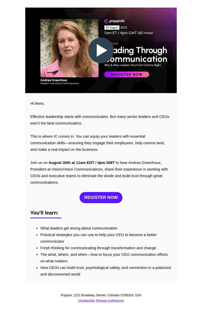 Don’t Miss It: Turn Your CEO Into a Comms Expert