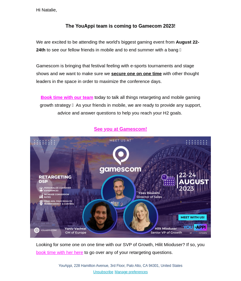 Meet with us at Gamescom 2023!