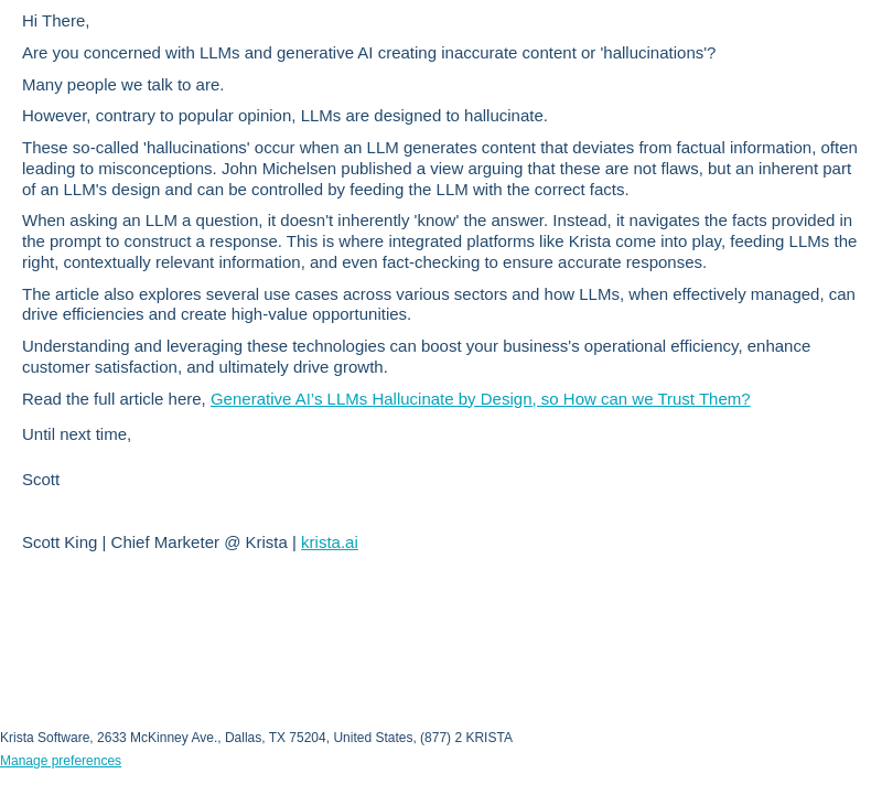 LLM and AI hallucinations