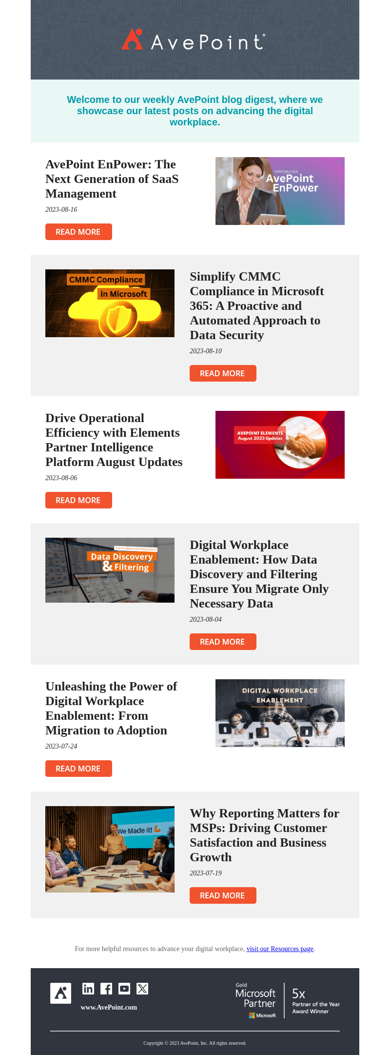 Keep Up With the Latest: AvePoint's Weekly Blog Digest