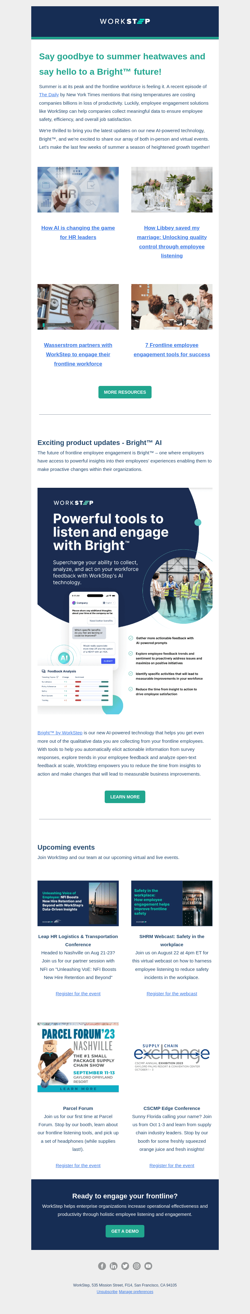 WorkStep email from Fri, Aug 18, 2023