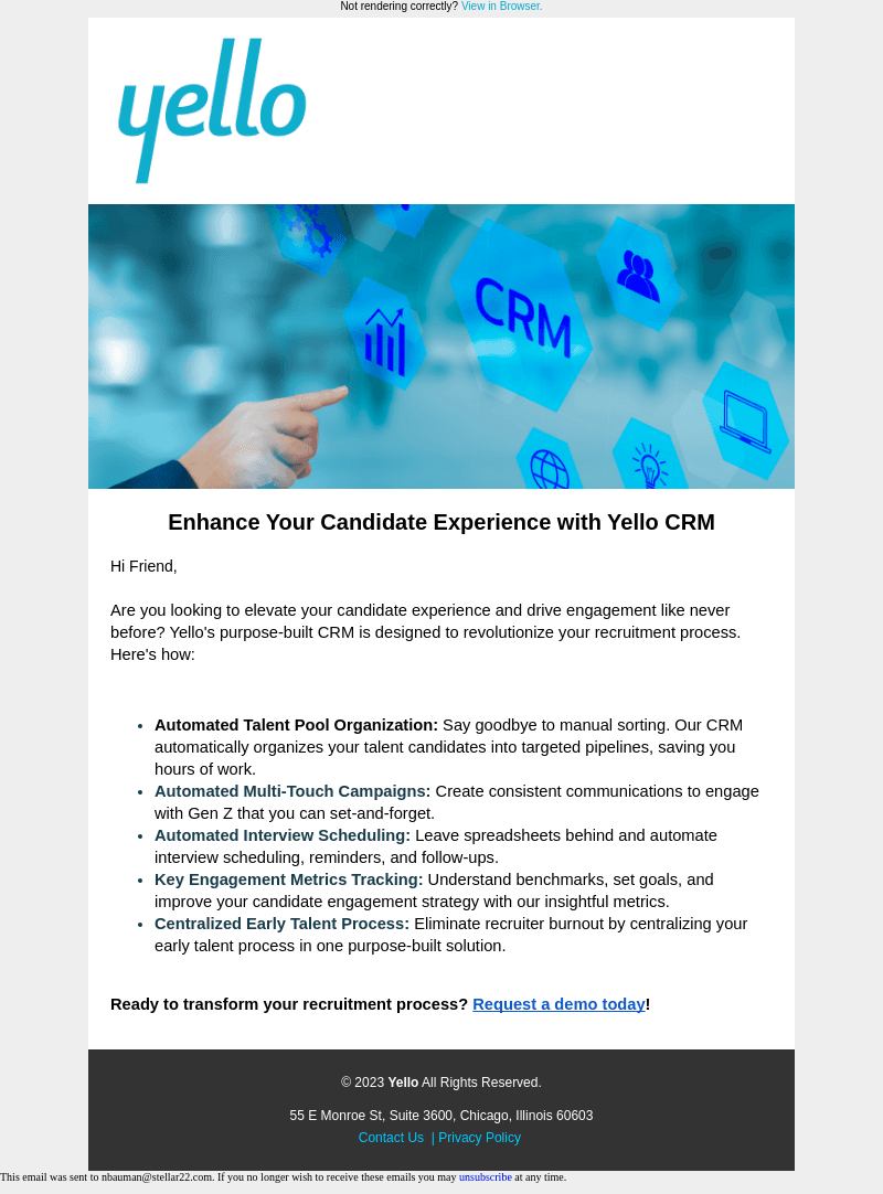 Transform Your Recruitment Process with Yello's Purpose-Built CRM