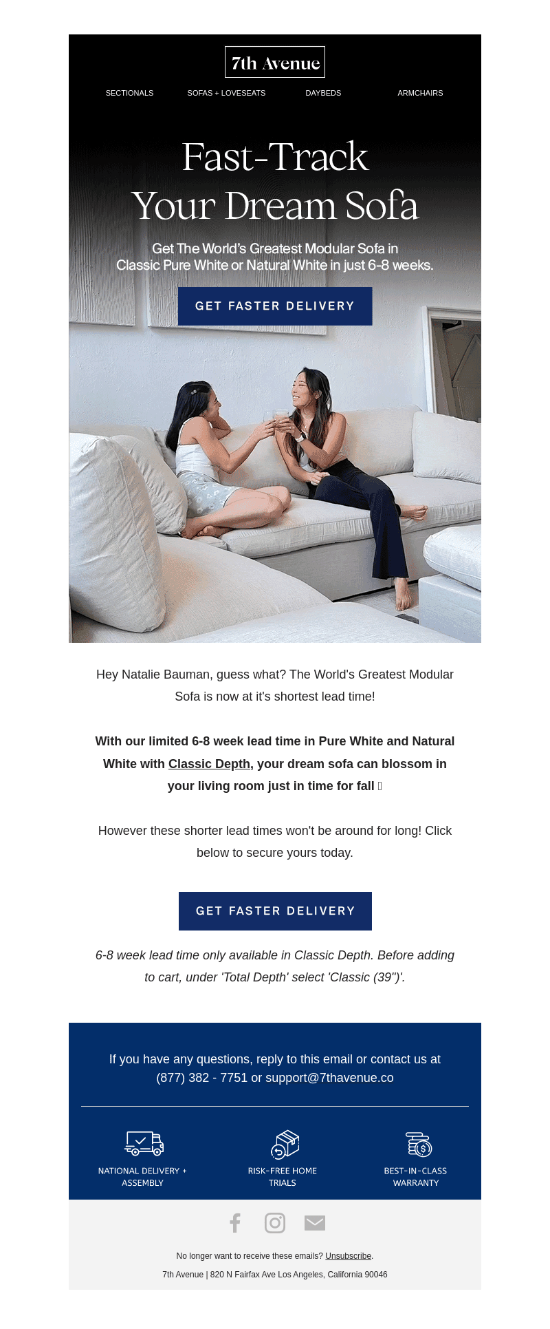 Get your dream sofa faster⚡