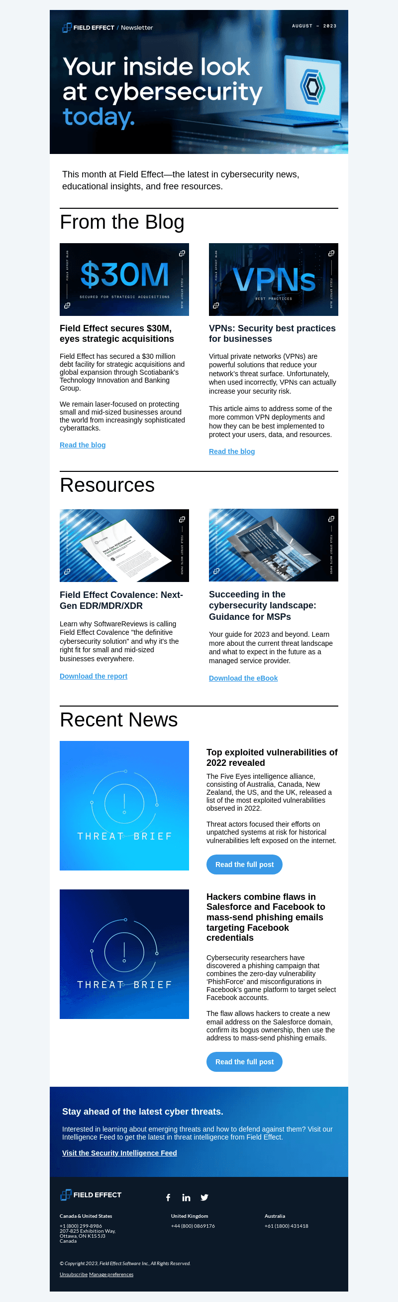 August 2023: Cybersecurity Newsletter
