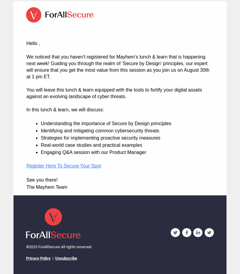 One week left - Secure your assets against cyber threats