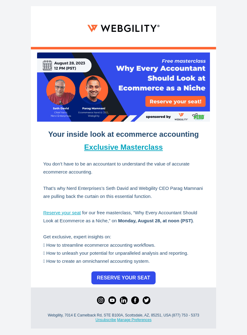 [FREE MASTERCLASS] Nerd Enterprises and Webgility offer an inside look at ecommerce accounting