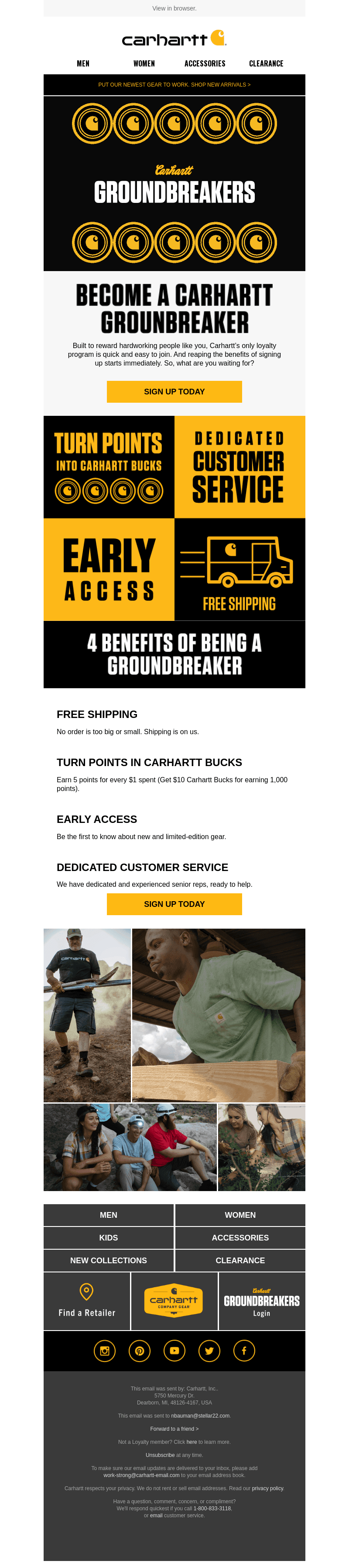 Free shipping when you join