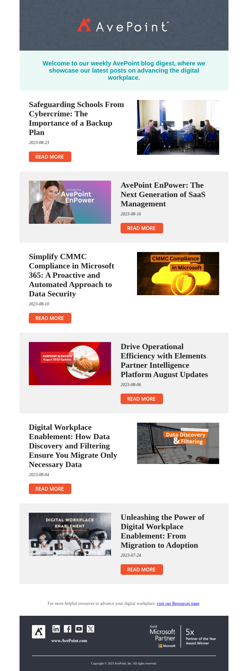 Keep Up With the Latest: AvePoint's Weekly Blog Digest