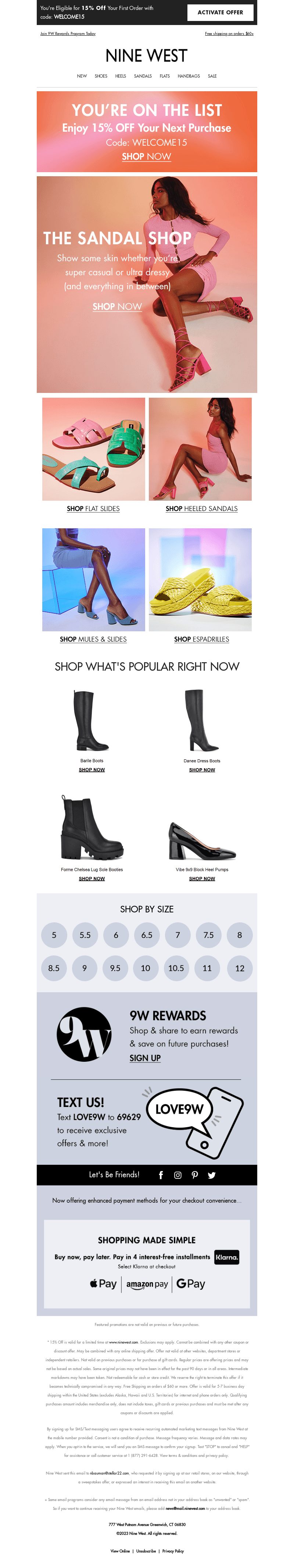 The Sandal Shop is Open!