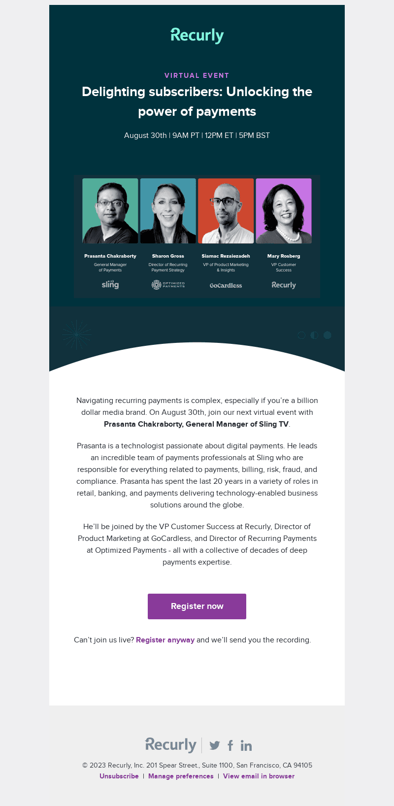 [Event] Payments: From subscriber experience to compliance