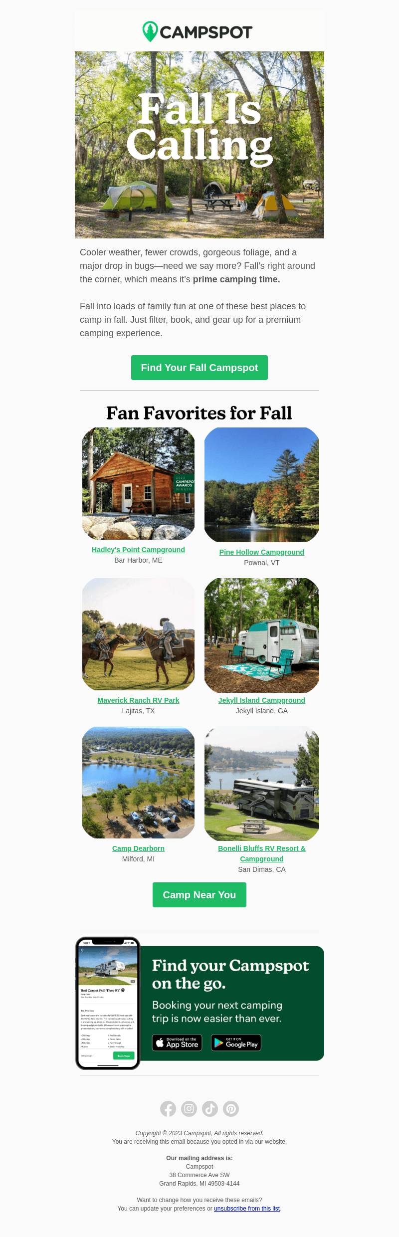 Trending: Where to camp this fall 🍂