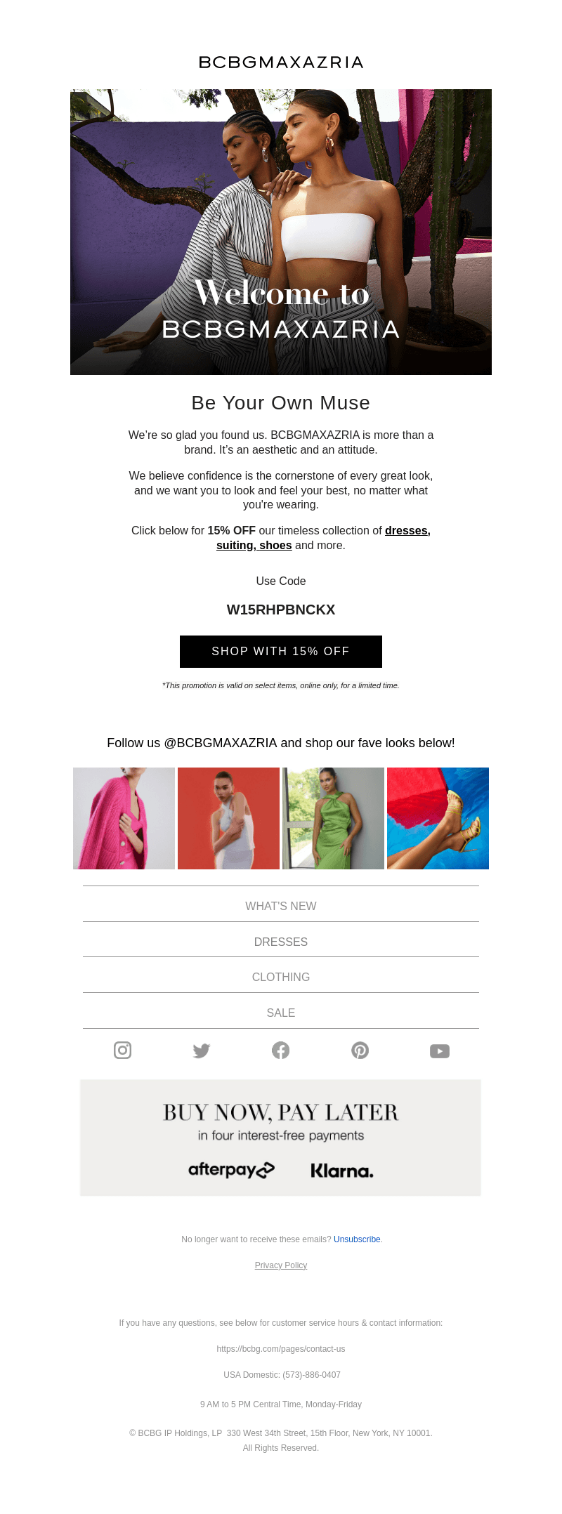Welcome to BCBGMAXAZRIA