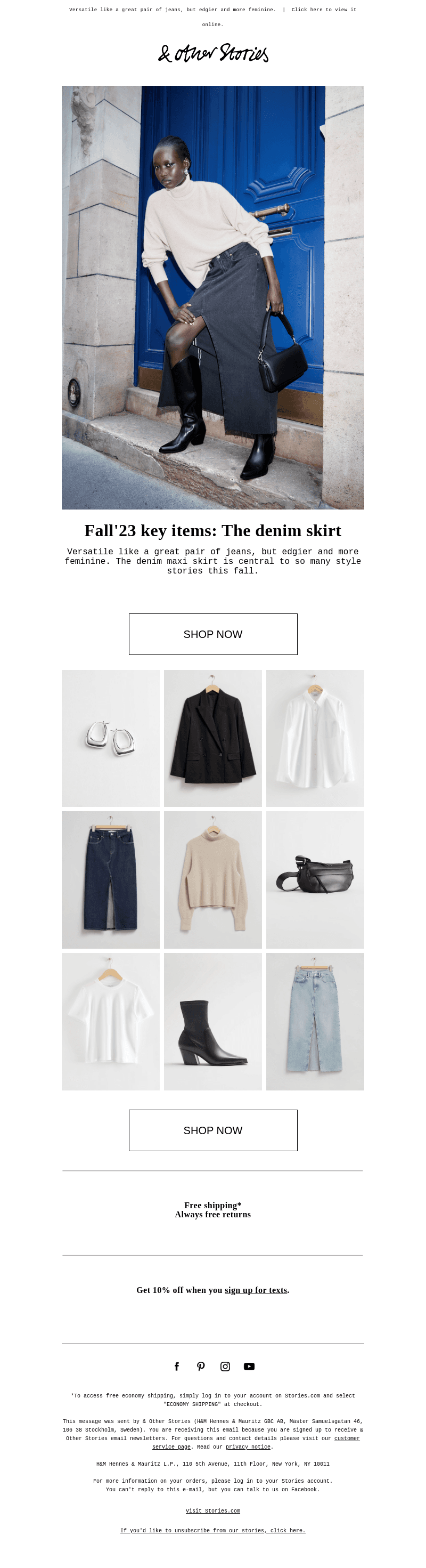 Fall'23 key items: The denim skirt