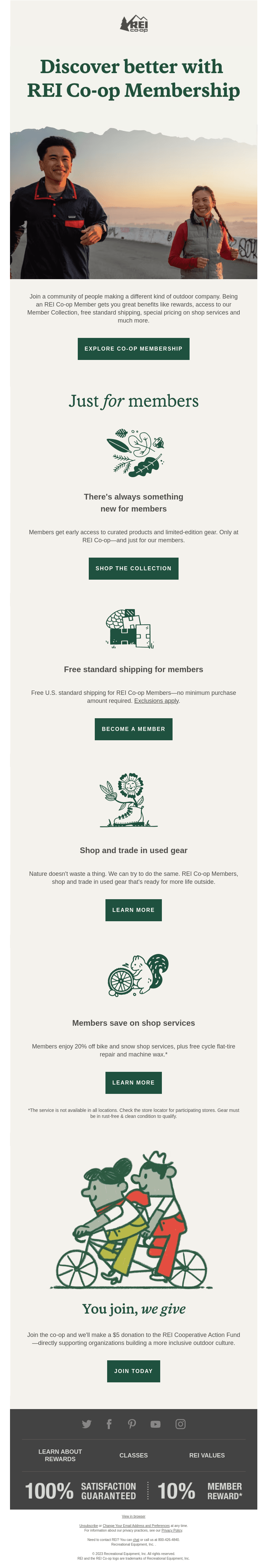 REI email from Wed, Aug 30, 2023