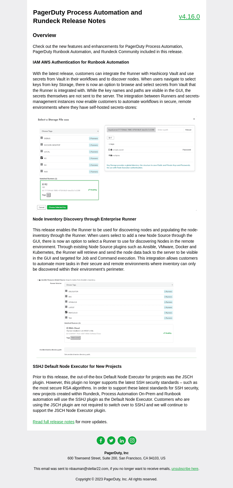 Release Notes: PagerDuty Process Automation and Rundeck Release Version 4.16.0