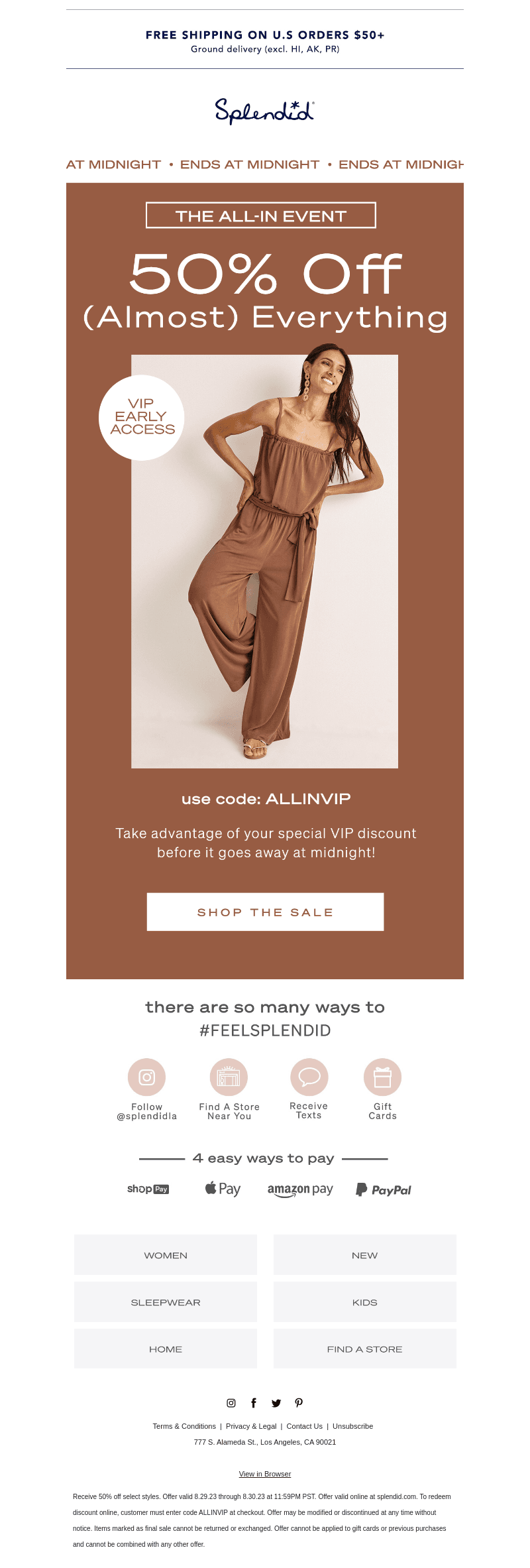We’re All-In. (Almost) All Styles Are Half Off