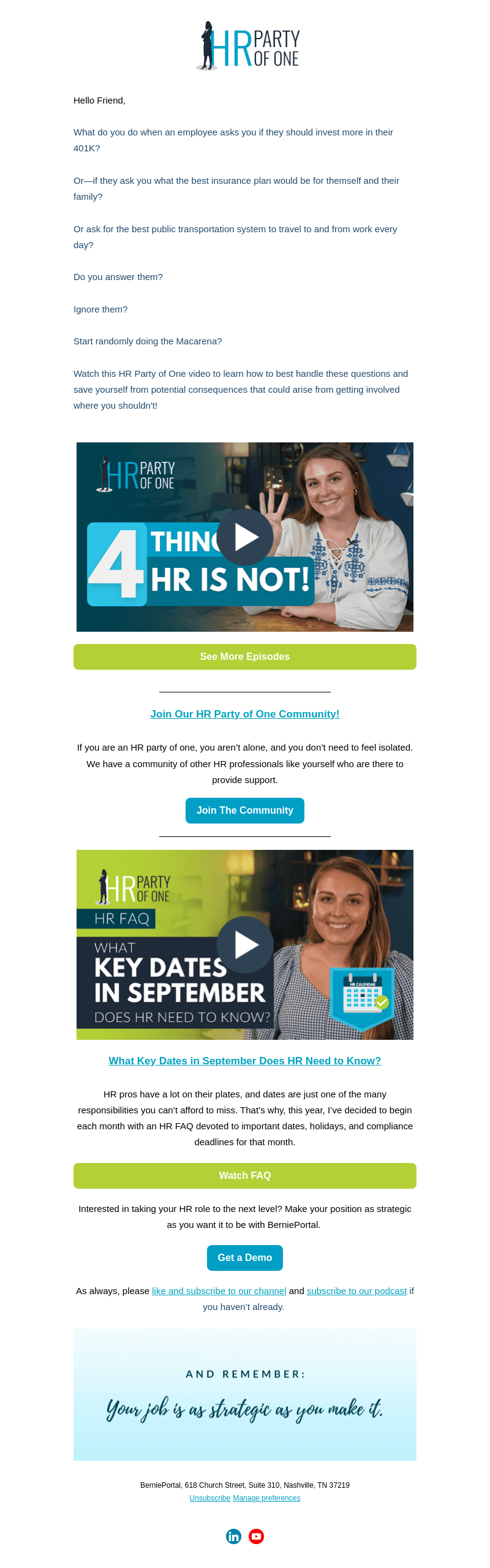 HR is NOT...
