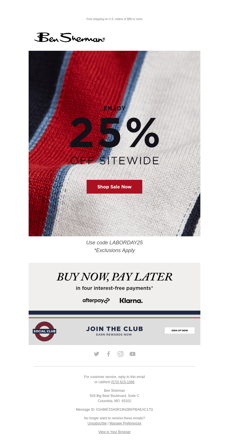 25% Off Starts...Now!