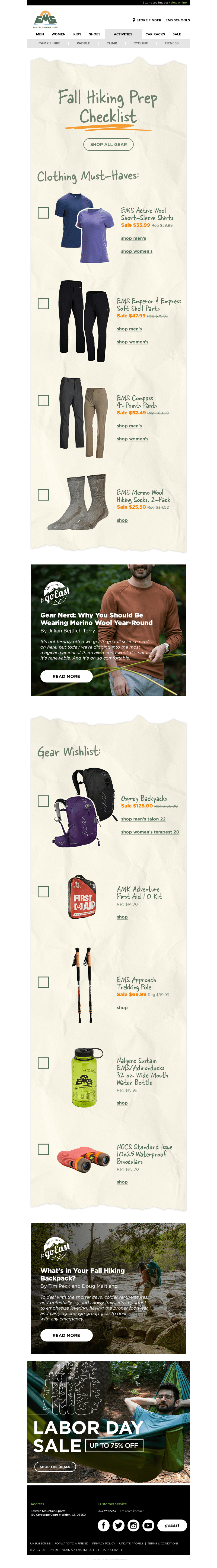 Fall Hiking Prep Checklist