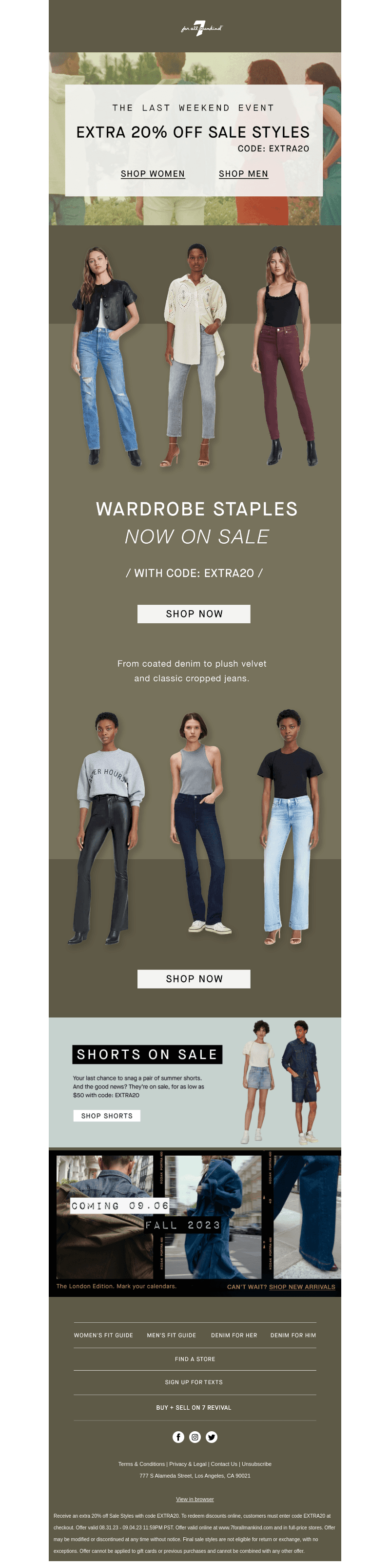 Additional 20% Off Seasonal Staples